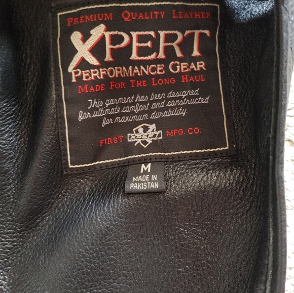 Xpert leather motorcycle chaps size medium NWT - Picture 6 of 11